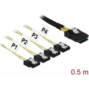 Kaabel DeLOCK 85800 Mini SAS SFF-8087 0,5 m must
