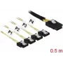 Kaabel DeLOCK 85800 Mini SAS SFF-8087 0,5 m must