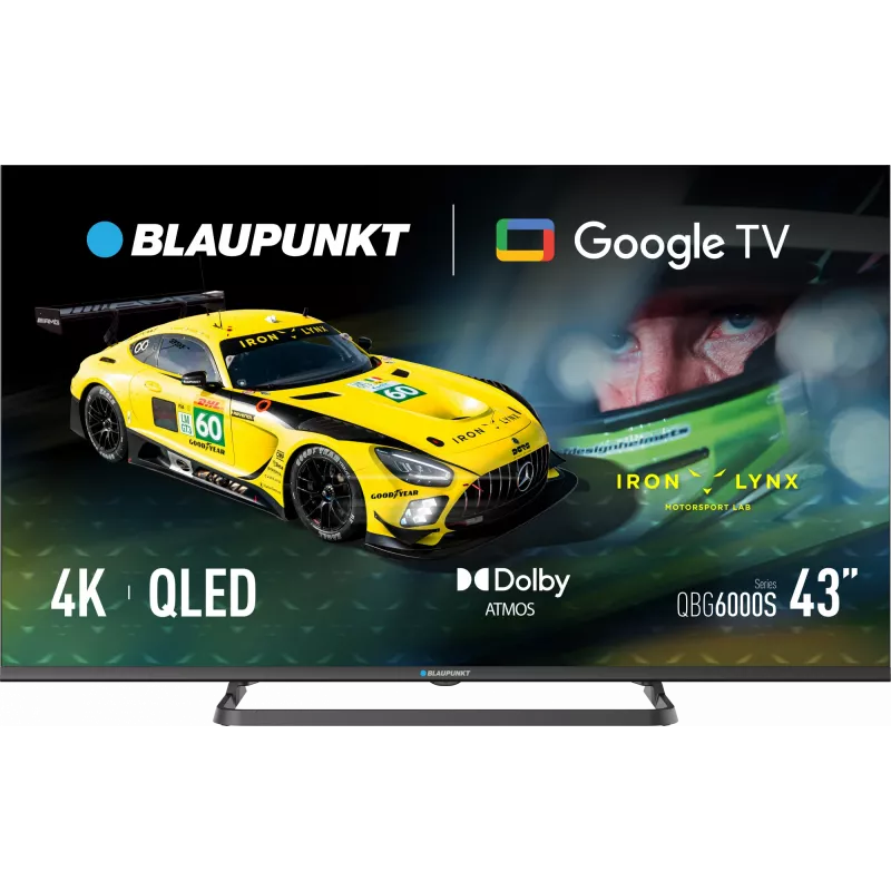 Blaupunkt QLED TV | 43QBG6000S | 43 | Nutiteleviisor | Google TV | Must