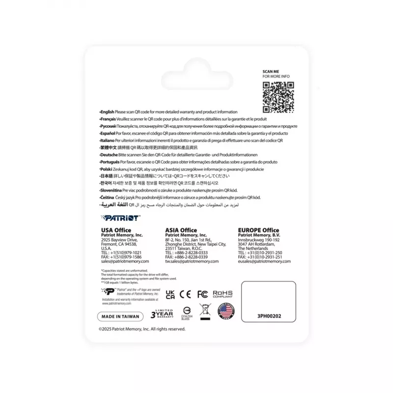 USB-mälupulk PATRIOT PS128GT560DS5D 128 GB USB 3.2 (USB-A / USB-C) pöördmehhanismiga tsingisulamist hõbedane