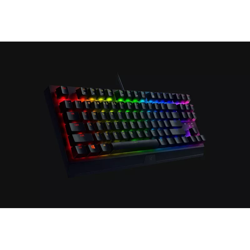 Mehaaniline mänguklaviatuur Razer MustWidow V3 Tenkeyless — USB, QWERTY US, Razer kollane lülitid, RGB-taustvalgustus, must