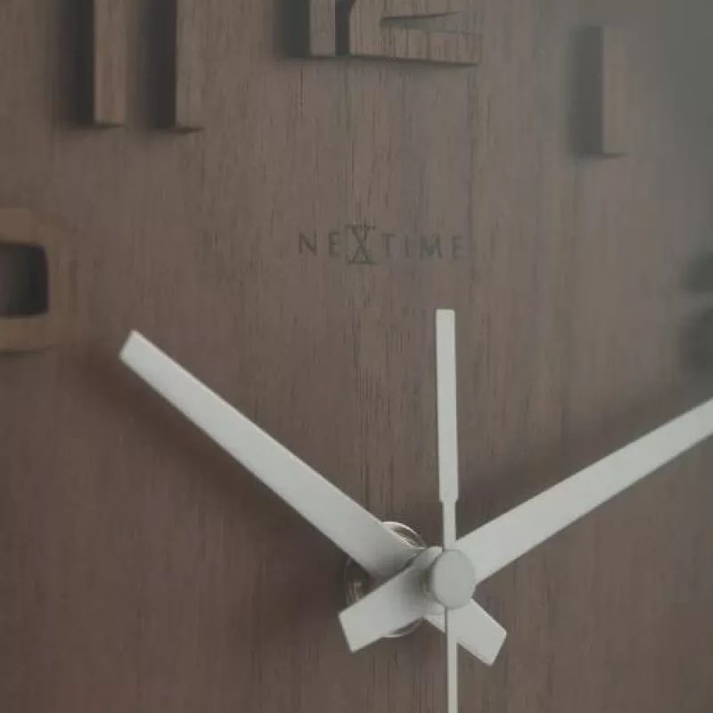 NeXtime kell 5192gs Wood Wood Small, 22x20 cm, seinakell, puit, hall