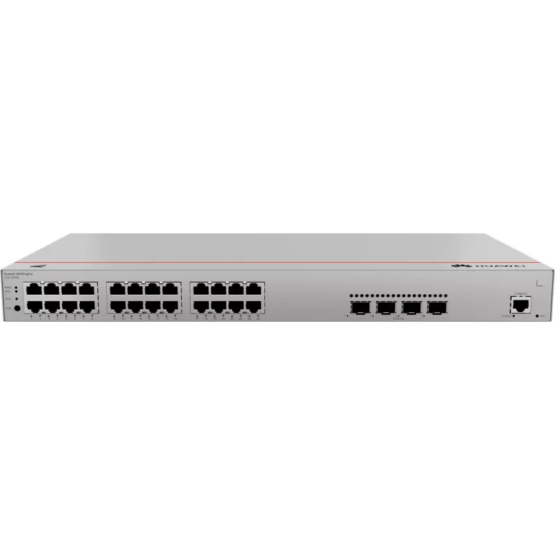 Switch HUAWEI S220-24P4X — 24 x Gigabit (10/100/1000) RJ-45, 4 x SFP+, PoE, 1U hall