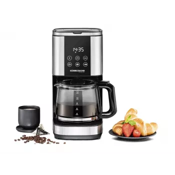 Tilgakohvimasin Rommelsbacher FKM1000, 1,5 L veepaak, 12 tassi, roostevaba teras/must