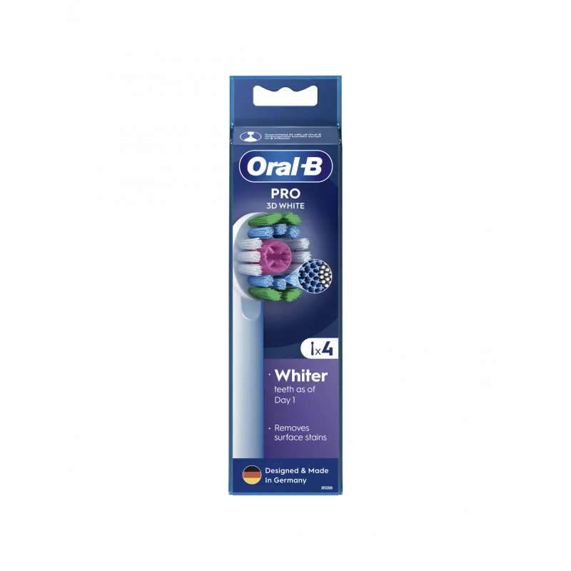 Oral-B EB18-4 3D White asendusharjapead, 4 tk