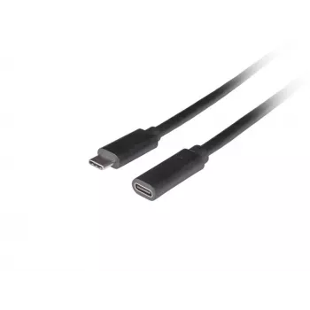 USB-kaabel LANBERG CA-USBE-20CC-0015-BK USB-C kuni USB-C 1,5 m, USB 3.2 Gen 1 (5 Gbit/s), kullatud kontaktid, must