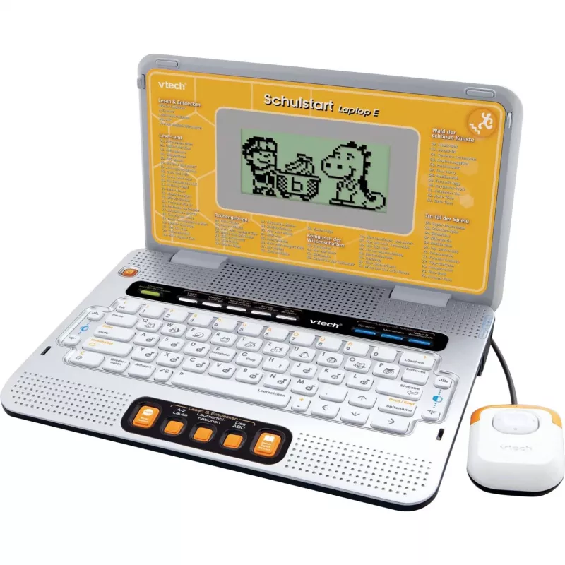 Õppesülearvuti VTech Schulstart Laptop E lastele vanuses 6–8, hõbedane, interaktiivne õppemänguasi