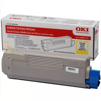 Toner OKI 43865721 kuni 6000 lehekülge kollane