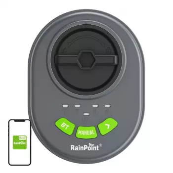 Vihmutikontroller RainPoint HIC406B — 4-tsooniline Bluetooth-rakenduse juhtimine