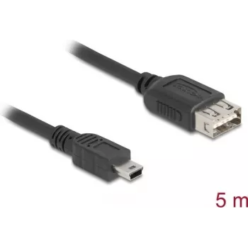 DeLOCK USB-kaabel USB 2.0 5m Mini-USB B USB A Must