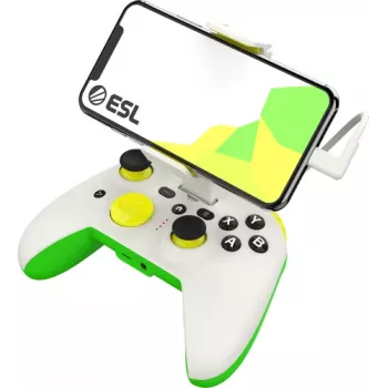 Gamepad RiotPWR RP1925ESL USB USB-C juhtmega roheline valge kollane