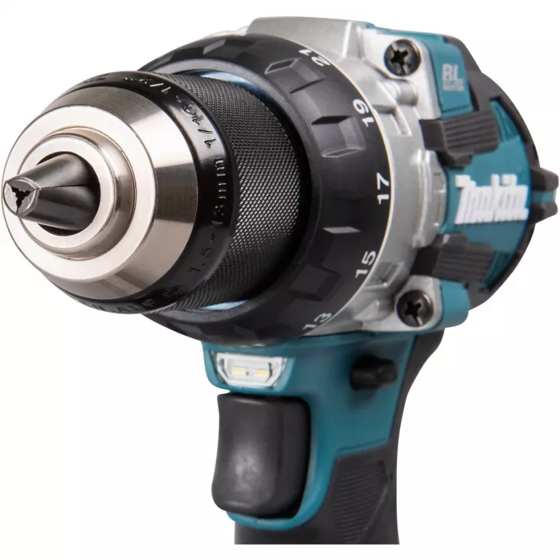 Makita DHP489RTJ akukruvikeeraja/löökkeeraja 1800 p/min Must, Sinine
