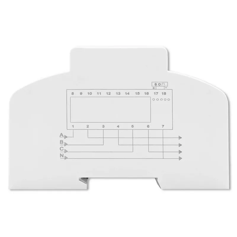Qoltec kolmefaasiline kahesuunaline elektrooniline arvesti | DIN-rööpale paigaldatav energiatarbimise arvesti | 400V | 100A | LCD | 4P