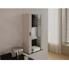 Seinakapp cama meble S2 SOHO 60x29x112 cm — kašmiir/must