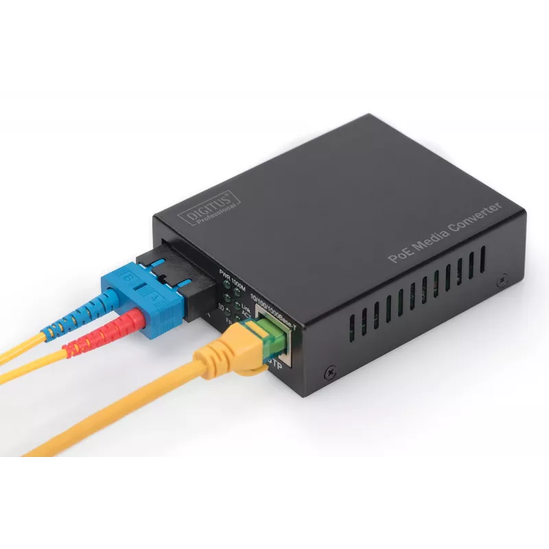 Digitus Gigabit PoE-meediumimuundur, RJ45 / SC, MM, PSE