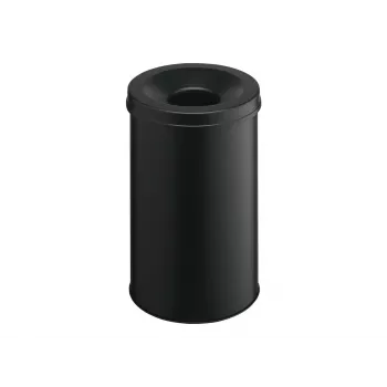 Ümmargune roostevabast terasest prügikonteiner, must, töökindel, Durable 330601