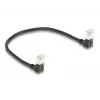DeLOCK RJ45 võrgukaabel Cat.6A S/FTP õhuke 90° allapoole 0,25 m must