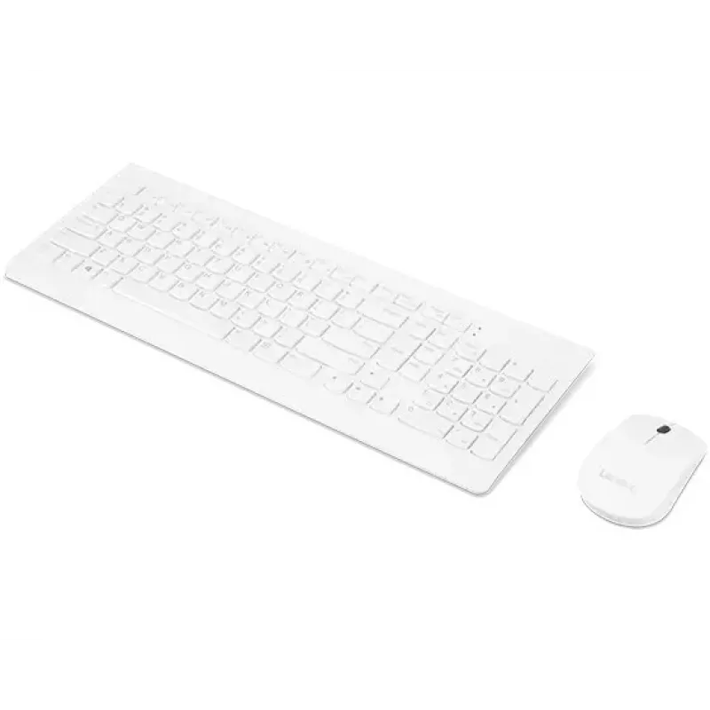 Täissuuruses mehaaniline klaviatuuri ja hiire komplekt Lenovo GX30W75336 — USB + Bluetooth, QWERTY, valge