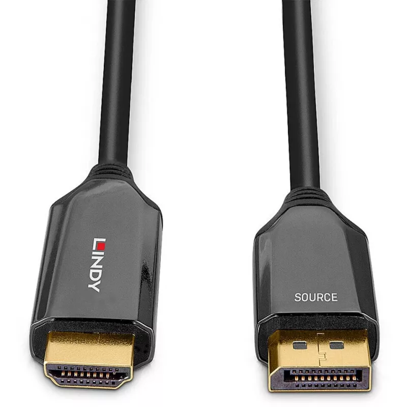 Lindy 3m Active DisplayPort 1.4 to HDMI 8K60 kaabel, 3 m, DisplayPort, HDMI, Male, Male, sirge