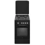 Gaasipliit MPM MPM-56-KGF-21/B — 4 põletiga roostevaba teras, ahi 54 L, nuppjuhtimine