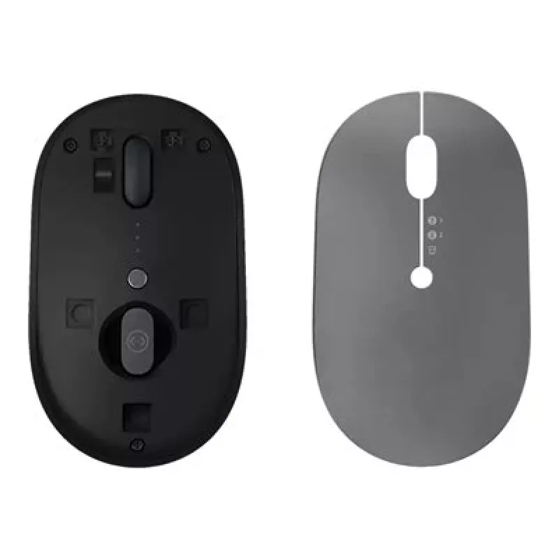 Lenovo Go mitme seadme hiir kontorile, kahekäeline, RF-juhtmevaba + Bluetooth, optiline, 2400 DPI