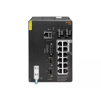 Hewlett Packard Enterprise HPE Aruba 4100i - Lüliti - 8 x 10/100/1000 (PoE klass 4) + 4 x 10/100/1000 (PoE klass 6) + 2 x SFP+ - DIN-riiulile paigaldatav - PoE klass 4 / PoE klass 6