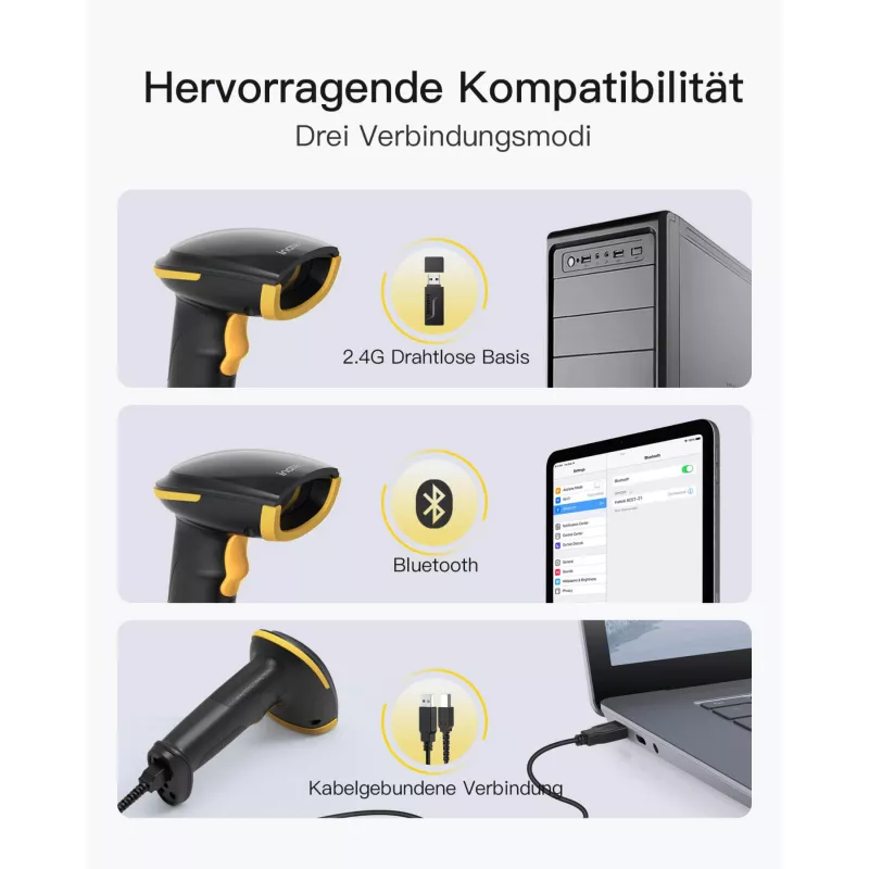Inateck vöötkoodiskanner 35 must [BCST-35_black]