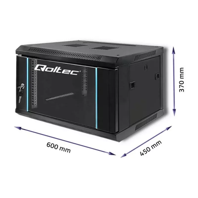 Qoltec 54462 RACK kapp 19 | 6U | 600 x 370 x 450