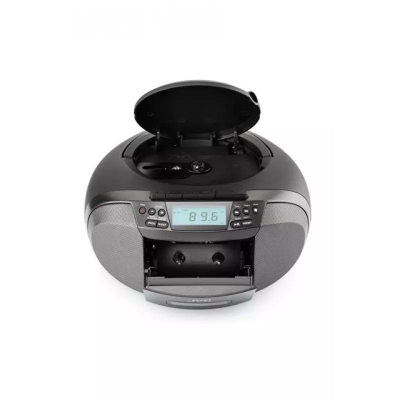 Raadiomängija JVC RC-E444B must, CD-mängija ja FM-tuuneriga