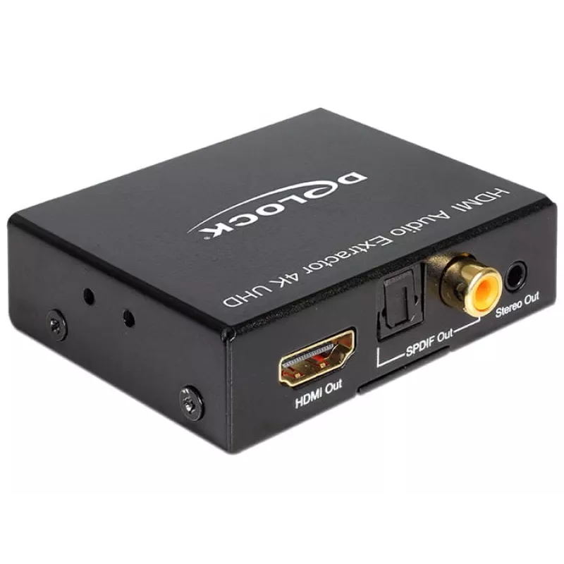 HDMI stereo / 5.1 kanali heli eraldaja 4K, adapter must