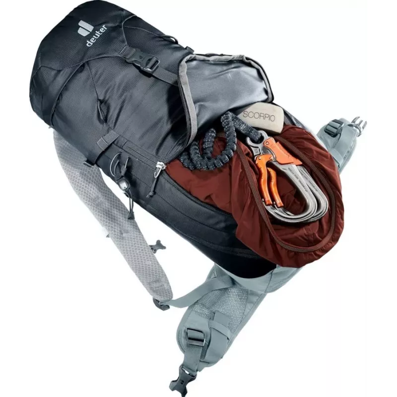 Seljakott DEUTER Trail 18 I — päevakott, 18 L, must/põlevkivihall