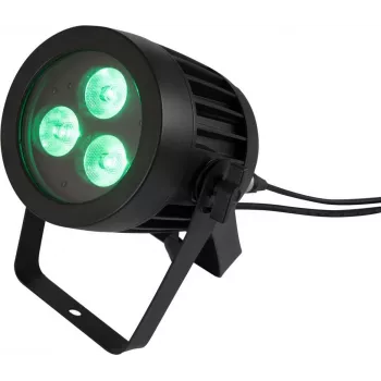 LED PAR-valgusti EUROLITE 3x8W QCL Spot — 3x8W RGB COB LED, kompaktne PAR prožektor