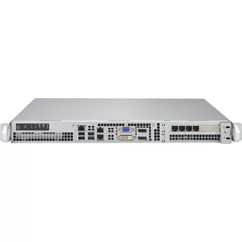 Supermicro - SuperChassis 515-R407 - Rack Mount 1U STD ja WIO MB 2 x 2,5 LED-id 4 x PWM ventilaator 2 x ventilaatorid AOC jahutuseks PSU 400 W 43 x 437 x 429 mm