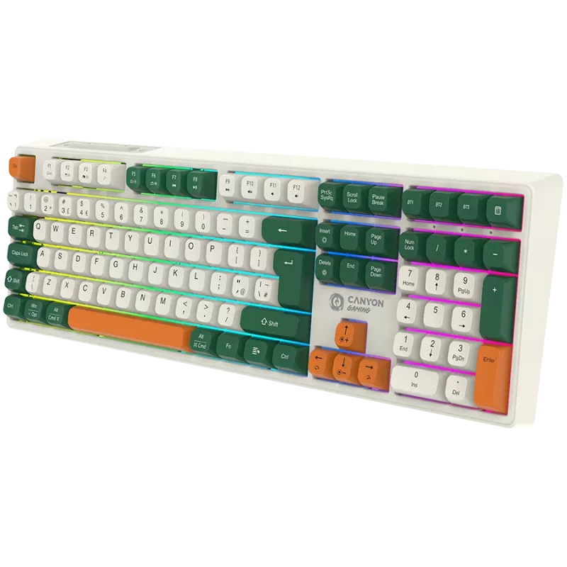 Mehaaniline juhtmevaba klaviatuur CANYON Shadder GKW-11 RGB valge