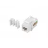 Keystone-moodul LANBERG KSU6-1090, Cat6 U/UTP lame, RJ-45 isane to LSA emane, AWG 22/26, 14.5×16.1 mm, valge