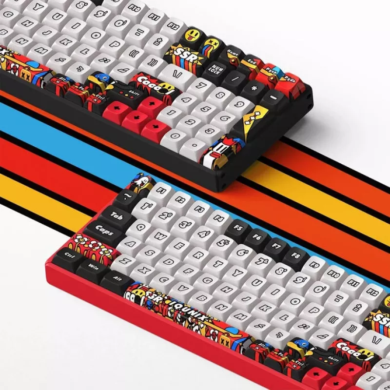 Klaviatuur Ducky IQUNIX F97 Graffiti Blaze juhtmevaba mänguriklaviatuur, RGB, Moonstone-Turbo lülitid