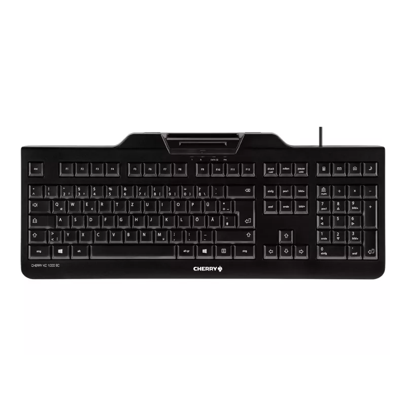 CHERRY KC 1000 SC klaviatuur USB QWERTZ Šveitsi Must