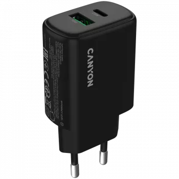 CANYON laadija OnCharge 250 25W 1xPD 1xQC EU must