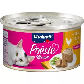 Märg kassitoit Vitakraft Poésie Mousse — kana 85 g, täiskasvanud, 78% niiskust, 11% valku, 7% rasva
