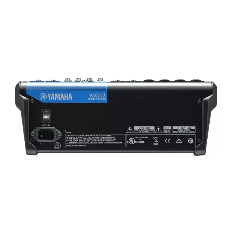 Helipult YAMAHA MG12 12-kanaliline, 24-bitine DSP, 192 kHz diskreetimissagedus, 48 V fantoomtoide