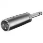 Wentronic Goobay XLR-adapter - XLR-pistik (3-kontaktiline) > 6,35 mm pistikupesa (2-kontaktiline, mono) (27452)