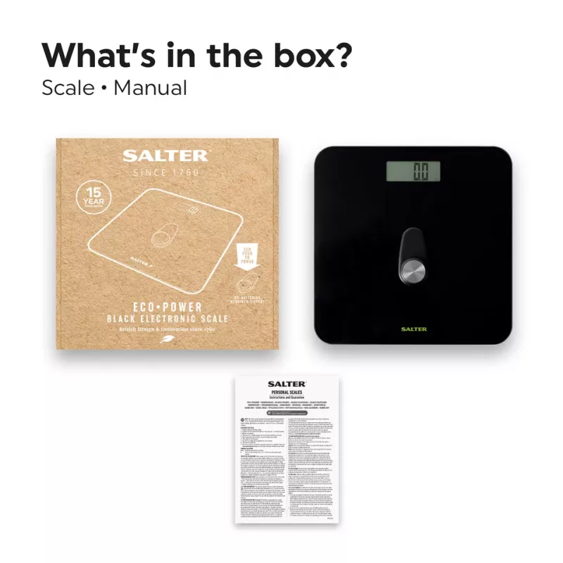 Digitaalne vannitoakaal Salter 9224 BK3RFEU16 Eco Power must