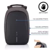 Seljakott XDDESIGN Bobby Hero Small, vargusevastane, 11,5 L, tahvelarvuti kuni 12,9 tolli, PET/vaht, must