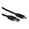 ROLINE RM USB 3.2 Gen 1 kaabel, A-C, ST/ST, must, 0,5 m