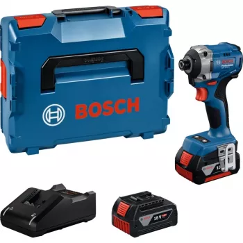 Juhtmeta löökmutrikeeraja Bosch GDR 18V-215 2x 4,0 Ah akuga