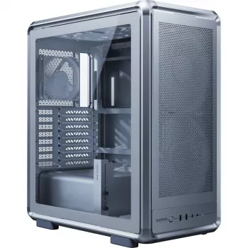 Cooler Master MasterFrame 500 Mesh PC-korpus, Midi-Tower, E-ATX, karastatud klaas – hõbedane