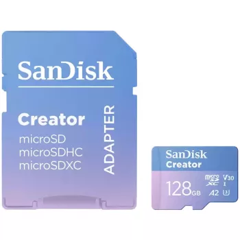 SanDisk Creator - mälukaart (mikroSDXC-koos-SD-adapteriga)