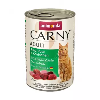 ANIMONDA Carny Adult Veiseliha, kalkun, küülik - märg kassitoit - 400 g