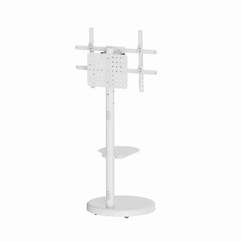 Põranda-TV-alus GEMBIRD TVS-86TR-01-W 37–86-tollistele teleritele, valge, pööratav ja kallutatav, VESA 200x200–600x400, max koormus 50 kg