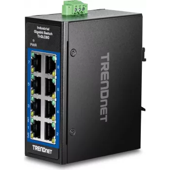 Trendnet 8-pordiline tööstuslik gigabitine DIN-rööpa minilüliti